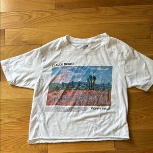 Claude Monet Poppy Field Art T-Shirt - White